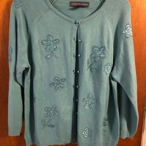 Josephine Chaus Sequin Cardigan-L